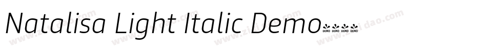 Natalisa Light Italic Demo字体转换